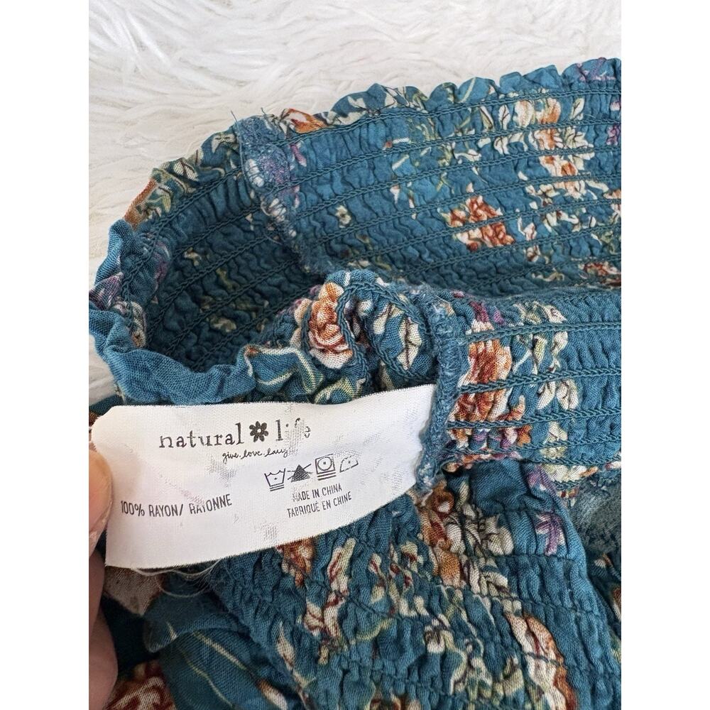 Natural Life XS/S Green Floral Smock Top Skirt/ Dress. Beautiful Item - Picture 5 of 10